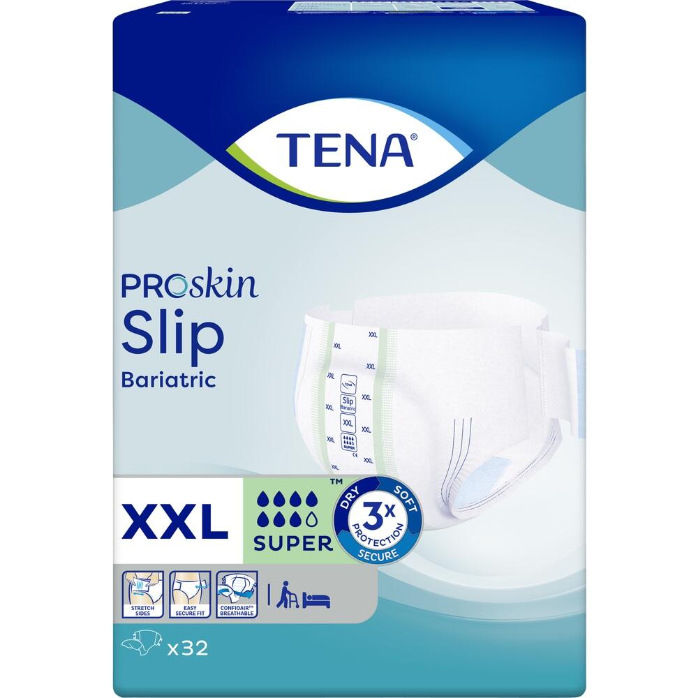 Verpackung einer TENA PROskin Slip XXL Windel f&uuml;r Erwachsene.