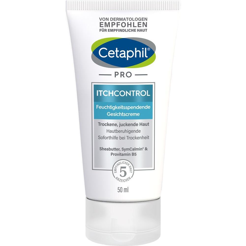 Wei&szlig;e Cetaphil-Gesichtscreme f&uuml;r trockene, juckende Haut in einer Tube.