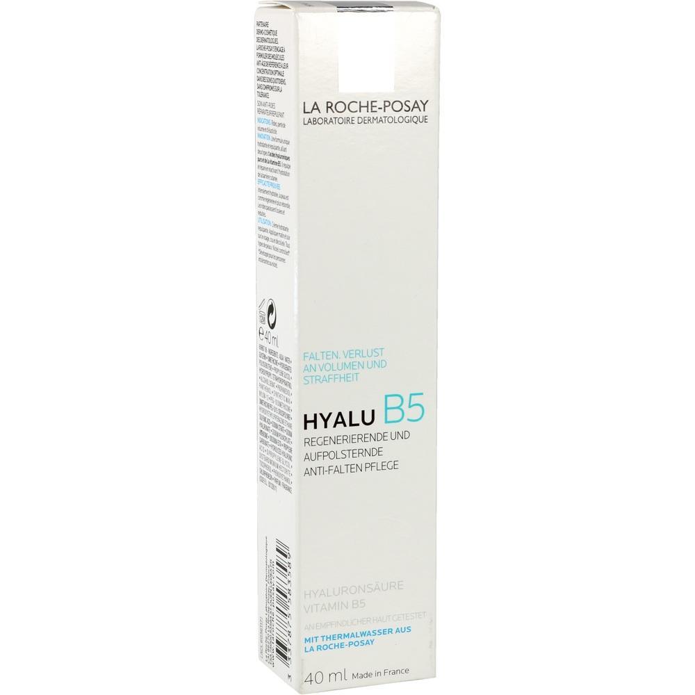 Wei&szlig;e Verpackung von La Roche-Posay Hyalu B5 Anti-Falten-Creme mit blauer Schrift.