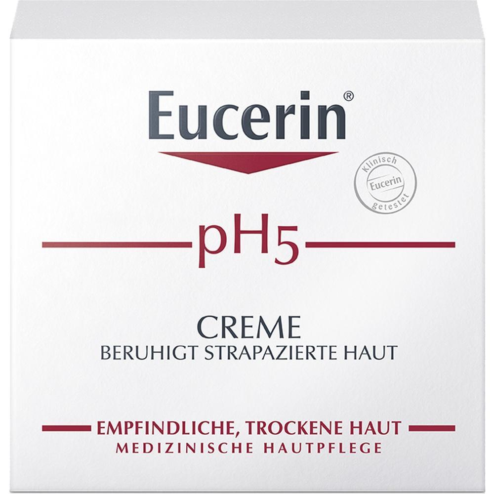 Wei&szlig;e Verpackung einer Hautcreme f&uuml;r empfindliche, trockene Haut.
