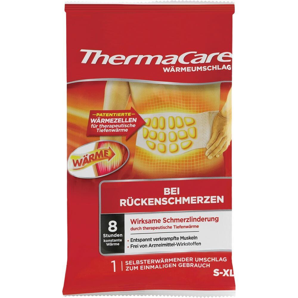 Rote Verpackung eines W&auml;rmepads zur Linderung von R&uuml;ckenschmerzen.