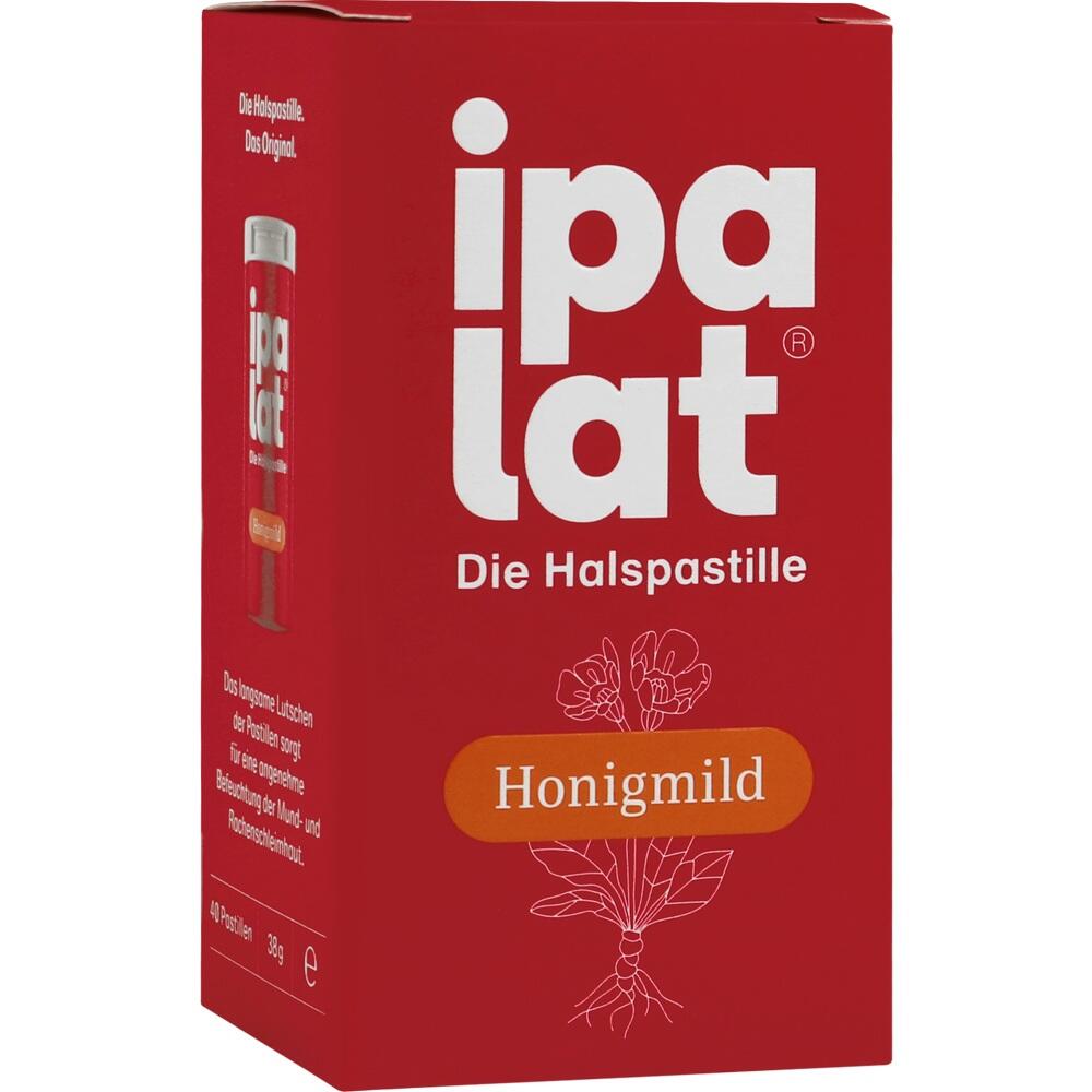 Rote Packung ipal-Halspastillen in der Sorte Honigmild.