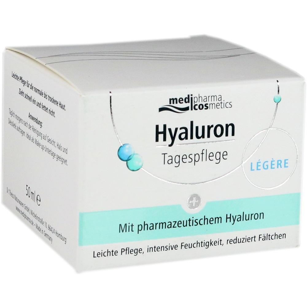 Eine Box mit Hyaluron-Tagespflege f&uuml;r leichte und intensive Feuchtigkeit.