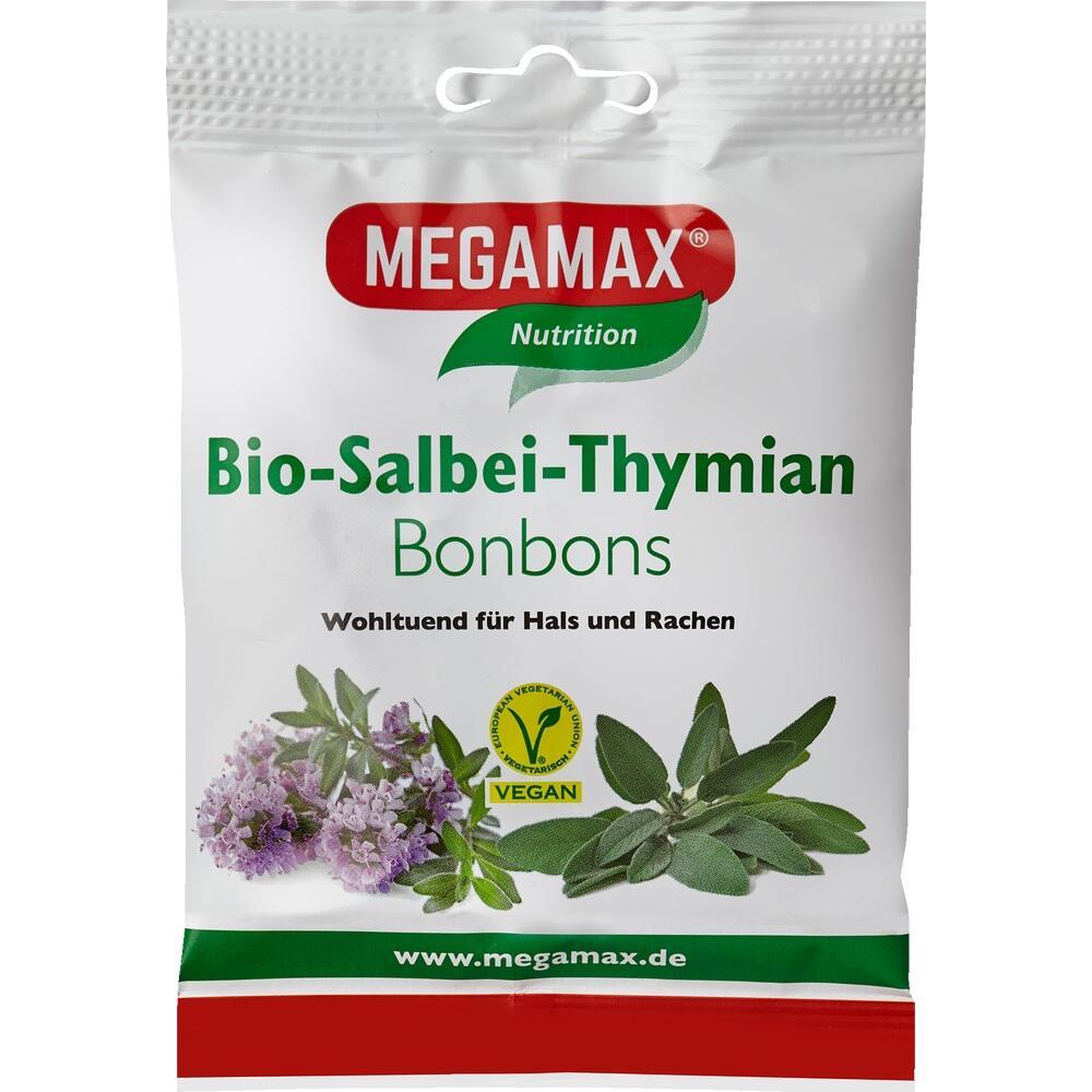 Eine T&uuml;te mit veganen Bonbons aus Bio-Salbei und Thymian.
