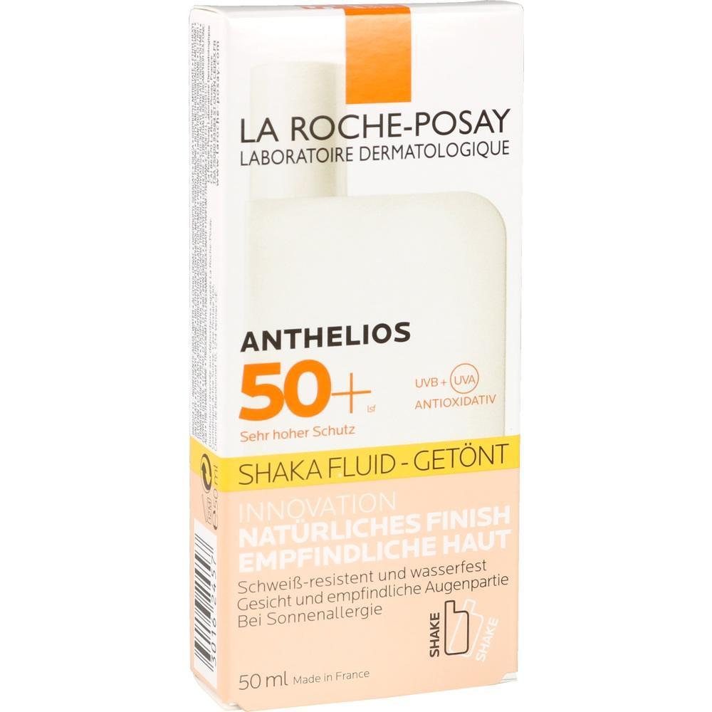 La Roche-Posay Sonnencreme mit LSF 50+ f&uuml;r empfindliche Haut in einer beige-wei&szlig;en Verpackung.