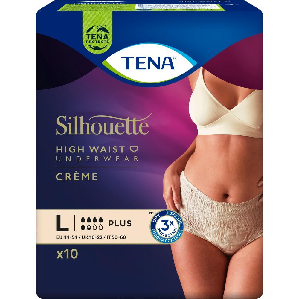 Verpackung f&uuml;r TENA Silhouette High Waist Unterw&auml;sche in Gr&ouml;&szlig;e L.