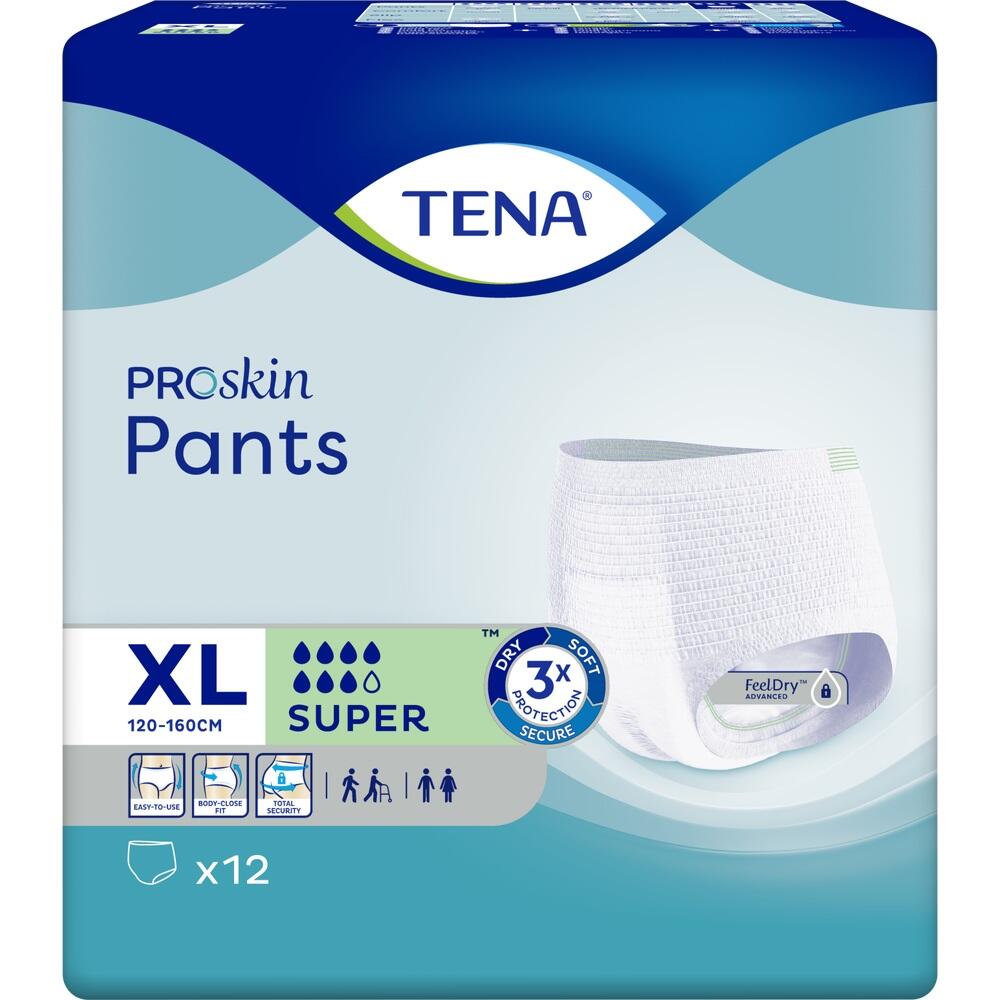 Eine Packung TENA ProSkin Pants in Gr&ouml;&szlig;e XL f&uuml;r Erwachsene.