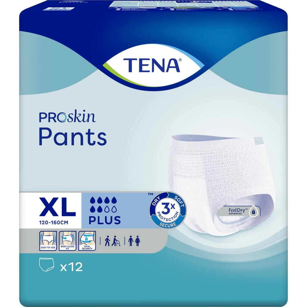 Verpackung von TENA ProSkin Pants in Gr&ouml;&szlig;e XL f&uuml;r Erwachsene.