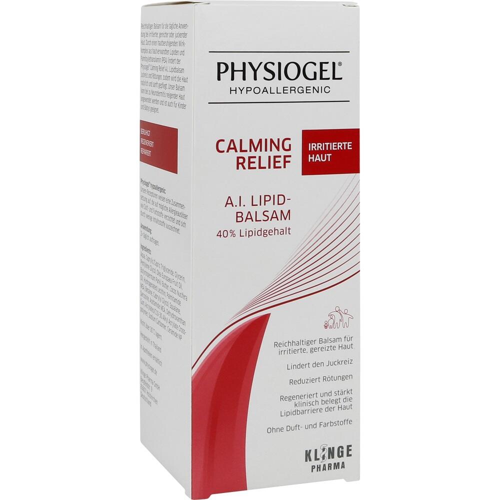 Eine Schachtel Physiogel Calming Relief zur Pflege gereizter Haut.