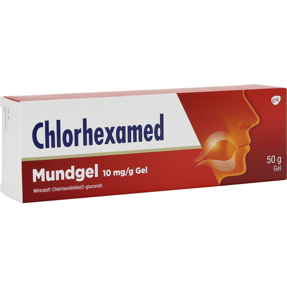 Eine Packung Chlorhexamed Mundgel mit 50 g Inhalt.