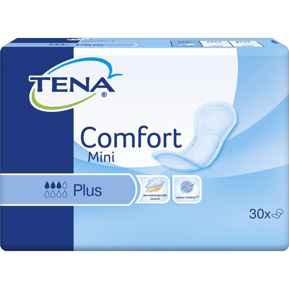 Eine Packung TENA Comfort Mini Plus Slipeinlagen.