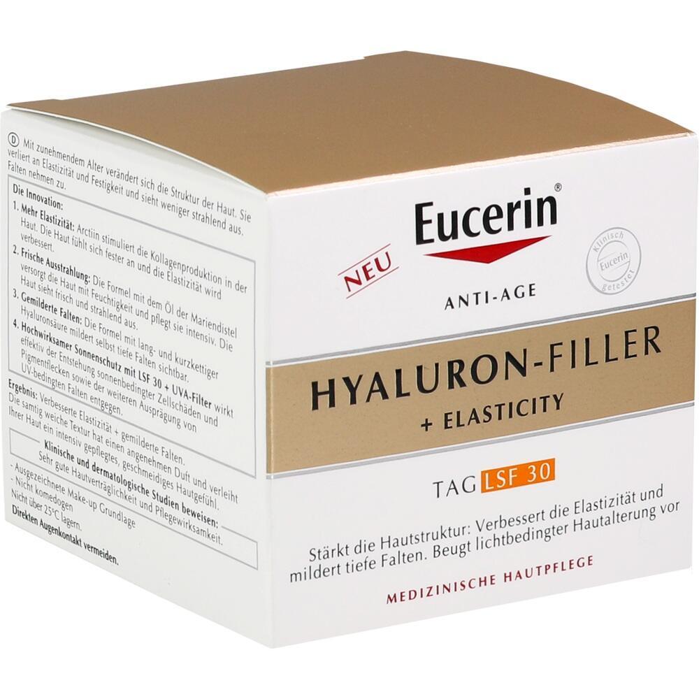 Eine Eucerin Anti-Age Creme-Verpackung mit dem Namen Hyaluron-Filler.