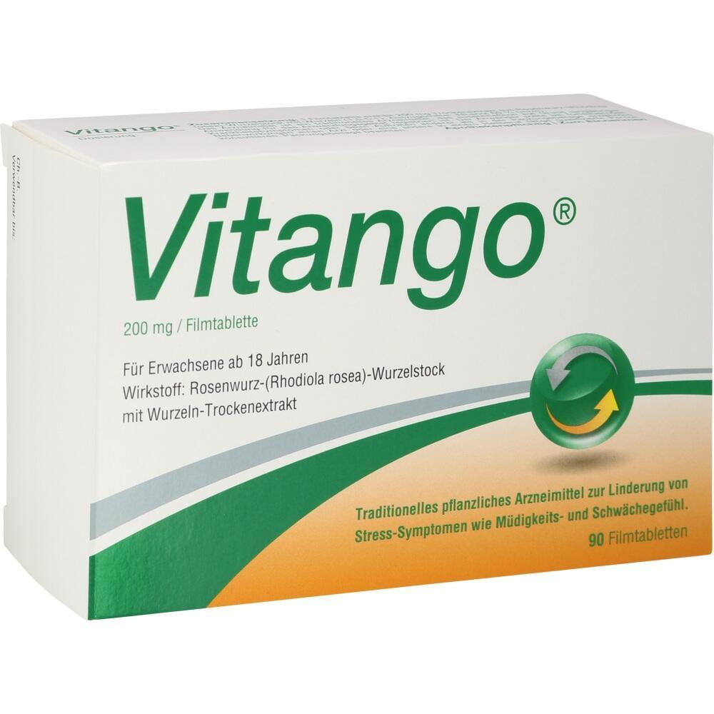 Eine Packung Vitango-Tabletten gegen Stresssymptome.