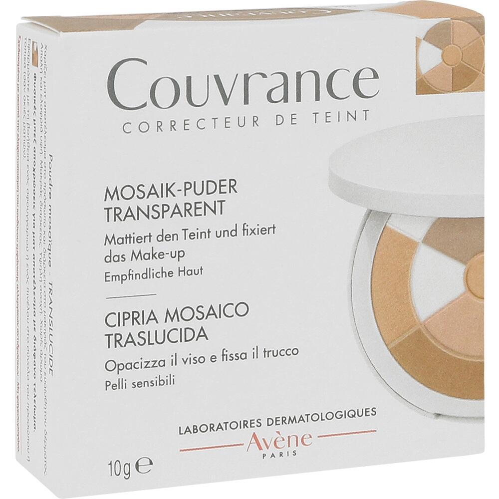 Verpackung von Av&egrave;ne Couvrance Mosaik-Puder transparent f&uuml;r empfindliche Haut.
