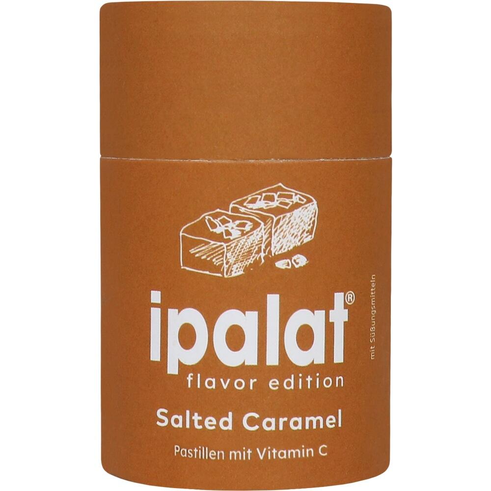 Braune Verpackung mit der Aufschrift "ipalat Salted Caramel".