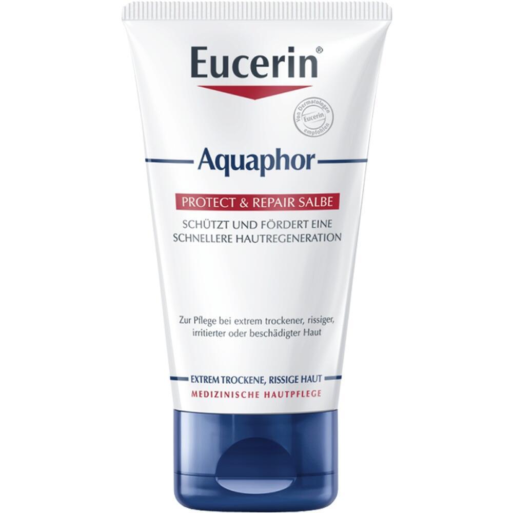 Eine Tube Eucerin Aquaphor Salbe f&uuml;r trockene Haut.