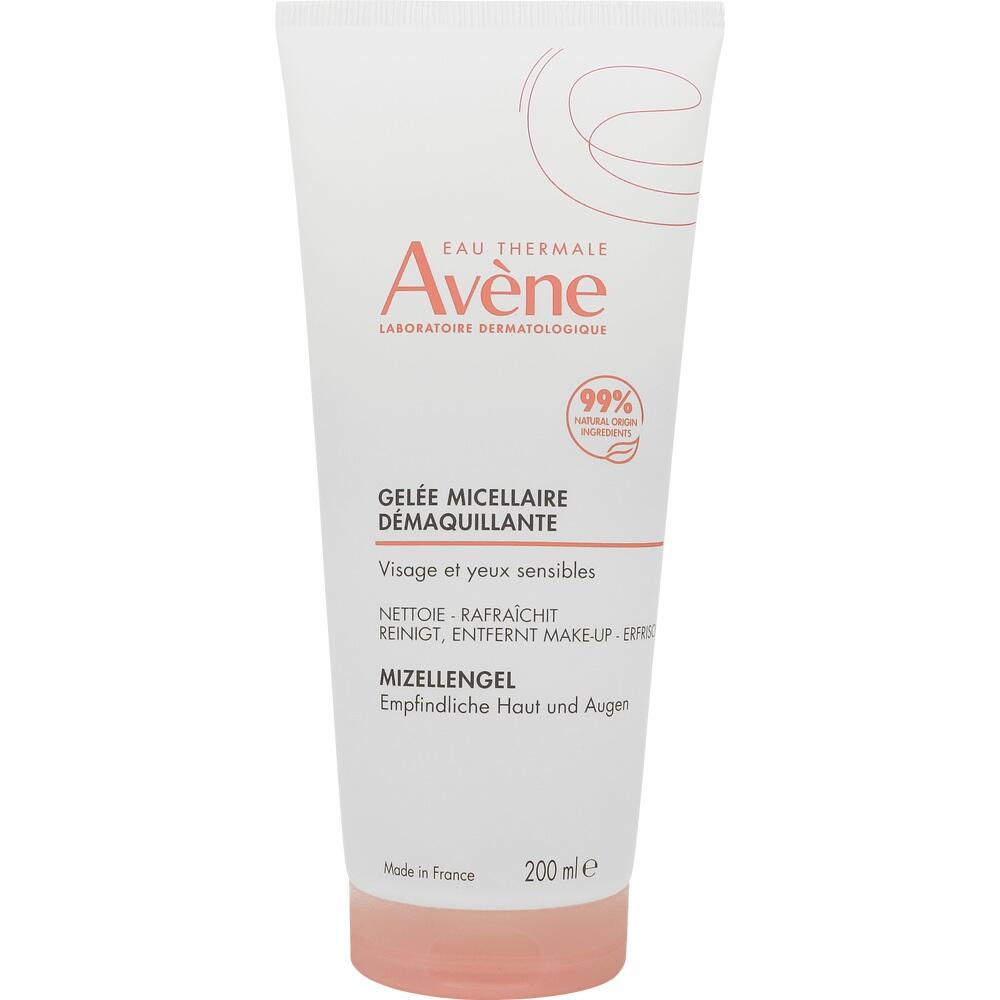 Weiße Tube mit Mizellengel für empfindliche Haut und Augen von Avène, 200 ml.