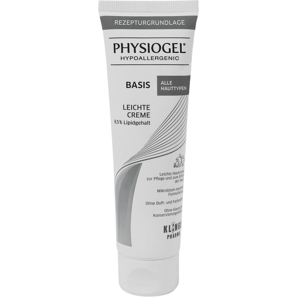 Weiße Tube mit der Aufschrift "Physiogel Hypoallergenic Leichte Creme".