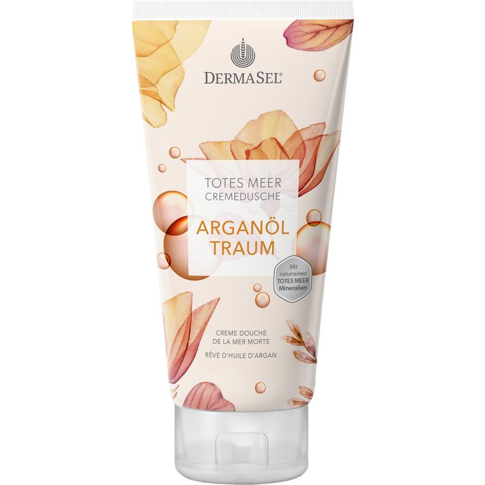 Eine Cremedusche mit Argan&ouml;l und Totes Meer Mineralien in einer Tube.