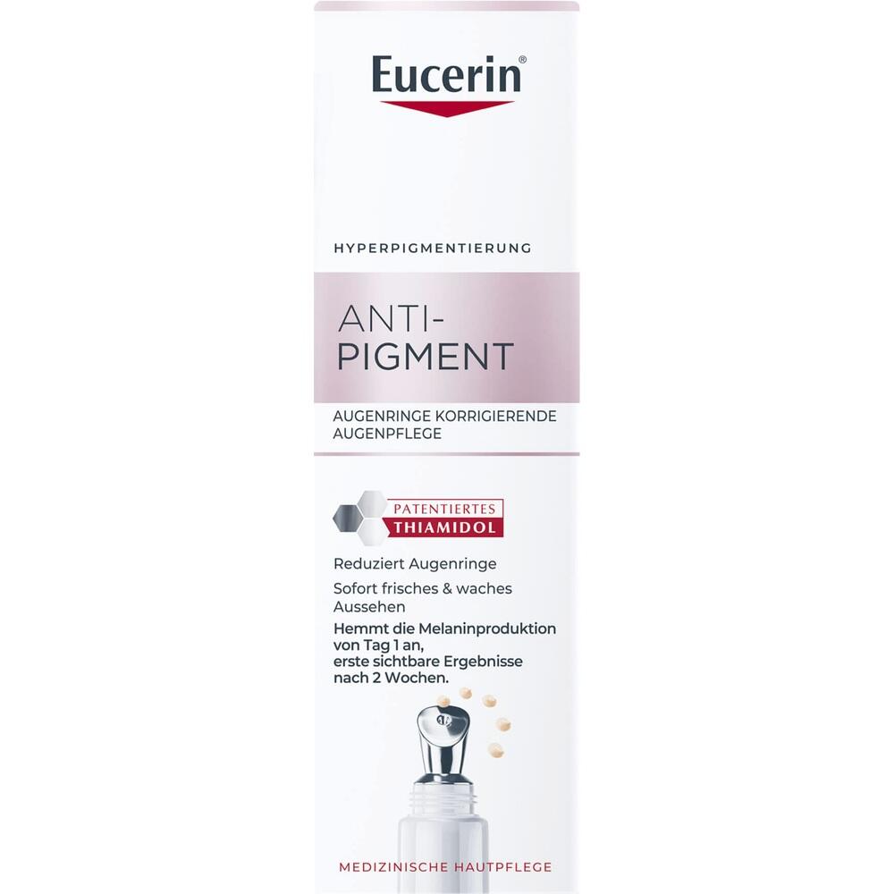 Verpackung einer Eucerin Anti-Pigment Augenpflege gegen Augenringe.