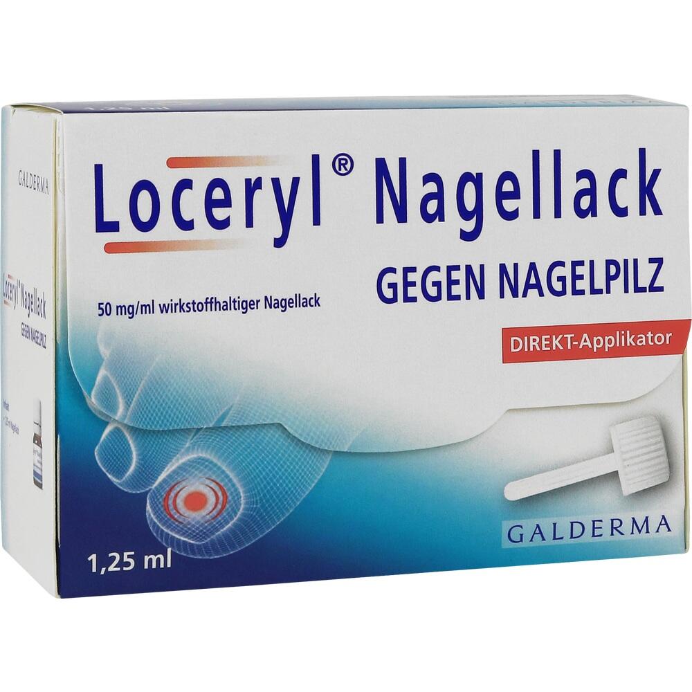 Verpackung eines Nagellacks gegen Nagelpilz mit Applikator.
