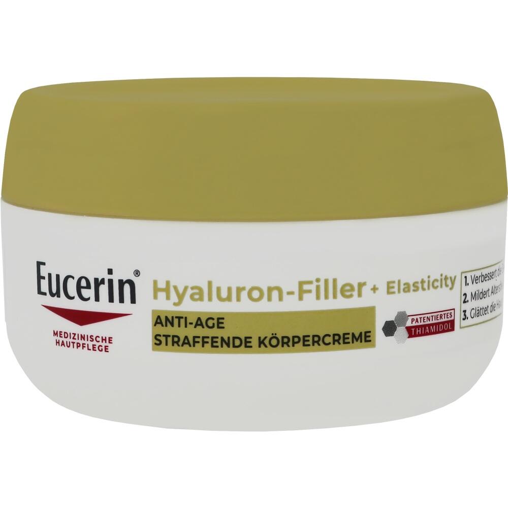 Dose mit Eucerin Hyaluron-Filler Anti-Age Creme, Deckel in Olivgr&uuml;n.