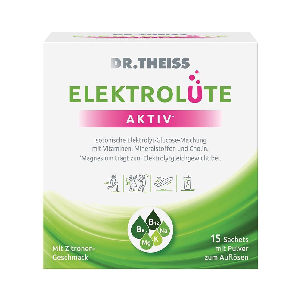 Eine Packung Elektrolytpulver mit Zitronengeschmack zur Unterst&uuml;tzung des Elektrolythaushalts.