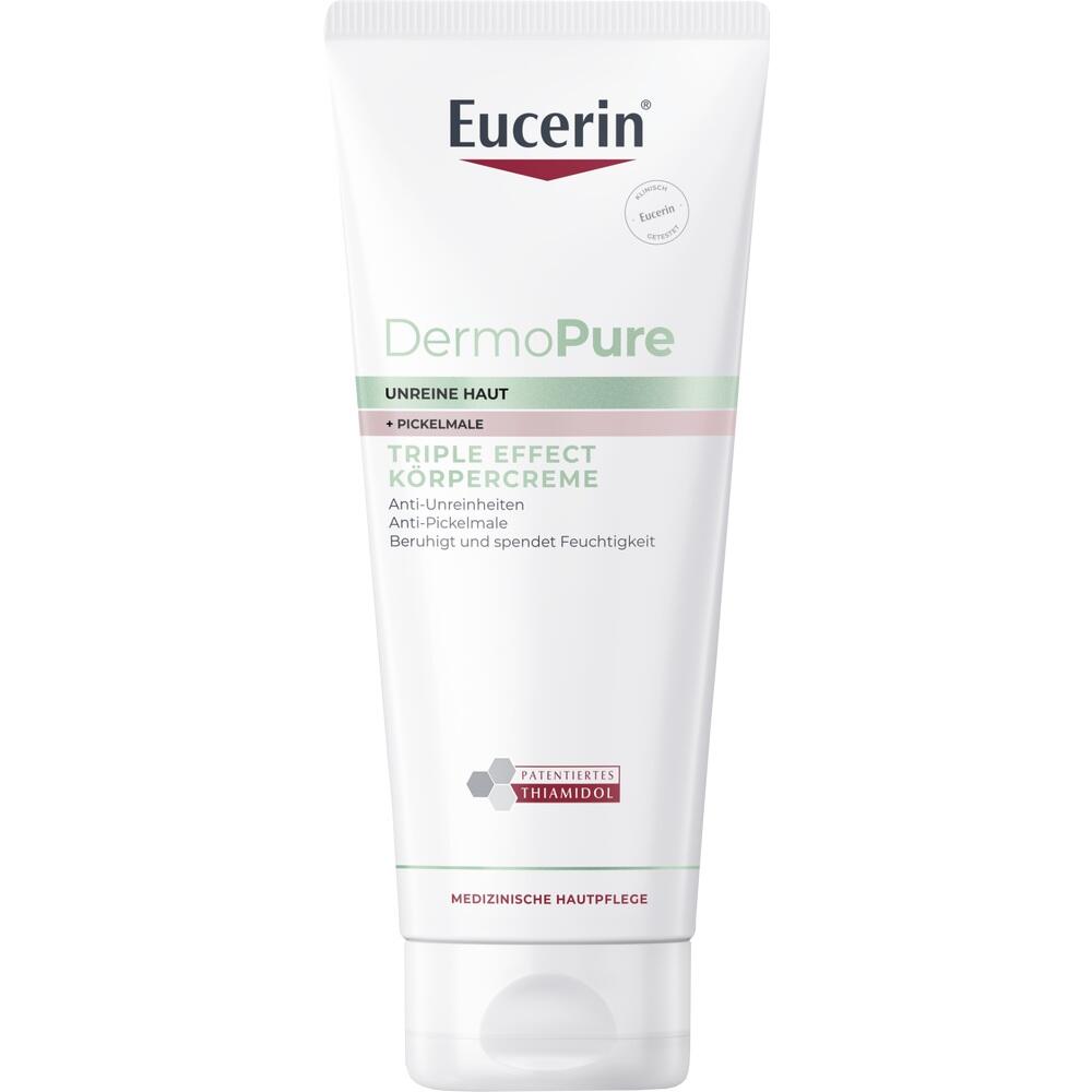 Wei&szlig;e Tube mit Eucerin DermoPure Creme f&uuml;r unreine Haut.