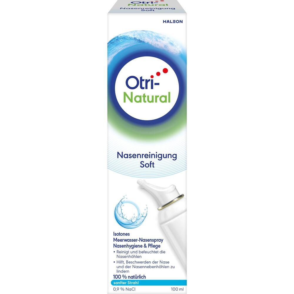 Verpackung eines Meerwasser-Nasensprays f&uuml;r sanfte Nasenreinigung und Pflege.