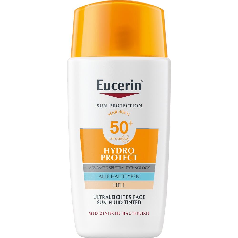 Sonnencremeflasche mit LSF 50+ von Eucerin.